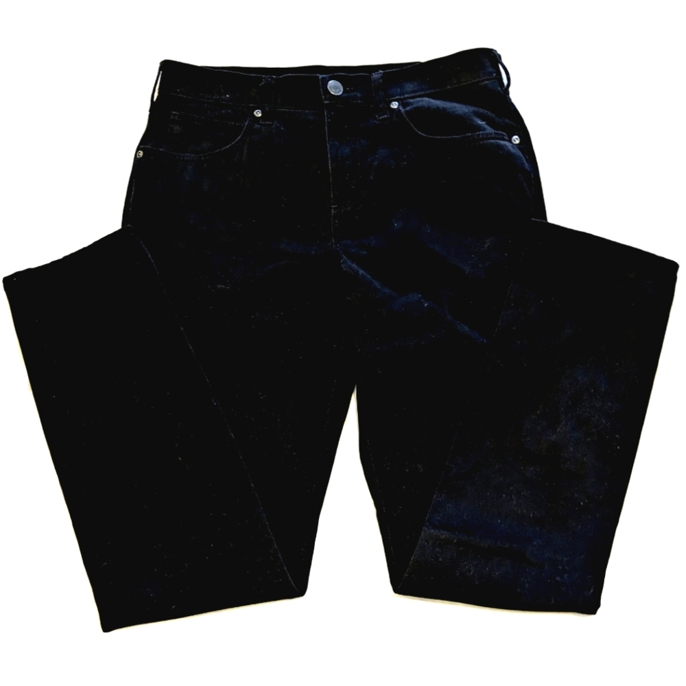 Marc Anthony Black Stretch Waist Pants Men's 34x34 Cotton Blend Straight Leg